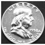 1958 PROOF FRANKLIN HALF DOLLAR