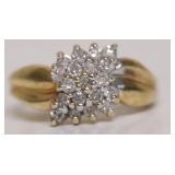 10K GOLD DIAMONG RING SZ 5.25  3.36GR