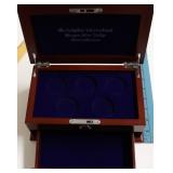 WOOD MORGAN SILVER DOLLAR DISPLAY BOX