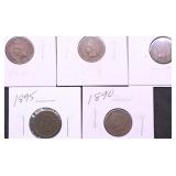 5 INDIAN HEAD CENTS