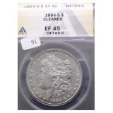 1884 S ANACS  XF DETAILS MORGAN DOLLAR