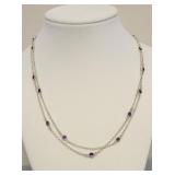 STERLING SILVER AMETHYST NECKLACE