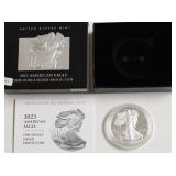 2023 PROOF SILVER EAGLE W BOX PAPERS