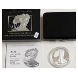 2024 W PROOF SILVER EAGLE W BOX PAPERS