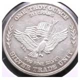 1 OZ .999 SILVER ROUND
