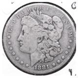 1881 O MORGAN DOLLAR F