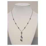 STERLING SILVER AMETHYST NECKLACE