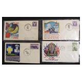 4 WWII ENVELOPES WITH WAR STAMPS