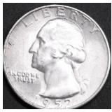 1952 S GEM BU WASHINGTON QUARTER