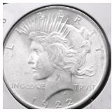 1922 CHOICE BU PEACE DOLLAR