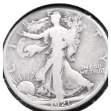 1921 S WALKING HALF DOLLAR VG