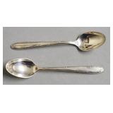 2 STERLING SILVER SPOONS  23 GRAMS