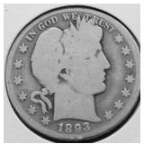 1893 BARBER HALF DOLLAR G