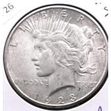 1923 S PEACE DOLLAR AU