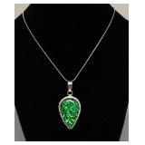 STERLING SILVER NECKLACE AND PENDANT