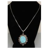 STERLING SILVER TURQUOISE NECKLACE
