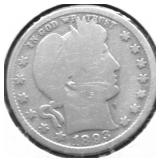 1893 O BARBER QUARTER G