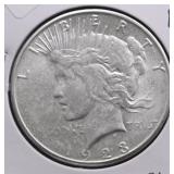 1923 S CHOICE BU PEACE DOLLAR