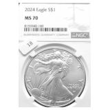 2024 NGC MS70 SILVEDR EAGLE