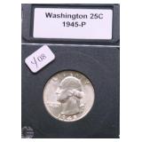 1945 SUPURB GEM WASHINGTON QUARTER