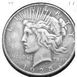 1925 S PEACE DOLLAR VF