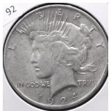 1924 PEACE DIOLLAR AU