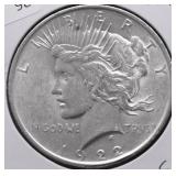 1922 CHOICE BU PEACE DOLLAR