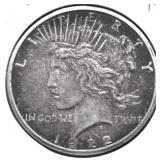 1922 S PEACE DOLLAR XF