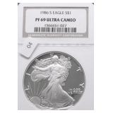 1986 S NGC PF69 UC SILVER EAGLE
