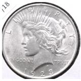 1923 CHOICE BU PEACE DOLLAR