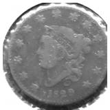1829 LARGE CENT F PQ