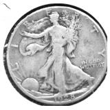 1928 S WALKING HALF DOLLAR VG