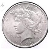 1923 PEACE DOLLAR AU