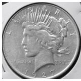 1927 D PEACE DOLLA AU