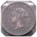 1890 CANADA LARGE CENT XF