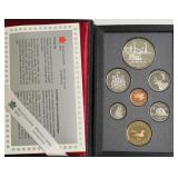 1991 CANADA SILVER PROOF SET W BOX PAPERS PQ