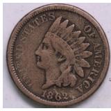 1862 INDIAN HEAD CENT  VF