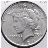 1924 PEACE DOLLAR AU