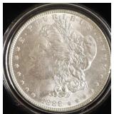 1888 CHOICE BU MORGAN DOLLAR W BOX