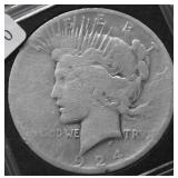 1924 S PEACE DOLLAR AG