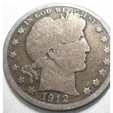 1912 BARBER HALF DOLLAR G
