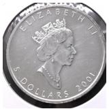 2001 CANADA MAPLE LEAF GEM