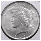 1922 CHOICE BU PEACE DOLLAR
