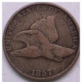 1857 FLYING EAGLE CENT VF