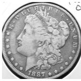1887 O MORGAN DOLLAR F