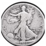 1916 S WALKING HALF DOLLAR VG PQ