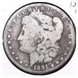 1891 O MORGAN DOLLAR AG
