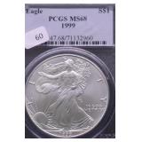 1999 PCGS MS68 SILVER EAGLE