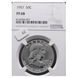 1957 NGC PF68 FRANKLIN HALF DOLLAR
