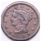 1850 LARGE CENT VF